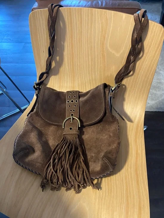 Vintage Coach Brown Suede Fringe Crossbody Bag - Women - Picture 6 of 6